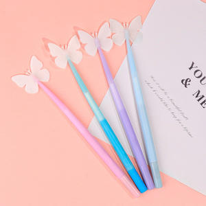 创意橡胶蝴蝶中性笔带光变色金色墨水0.5毫米笔尖黑色笔芯适合儿童书写 - Product Image 5