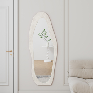 <span class=keywords><strong>Specchio</strong></span> a figura intera, <span class=keywords><strong>specchio</strong></span> <span class=keywords><strong>da</strong></span> terra con cornice in legno rivestita in flanella, <span class=keywords><strong>specchio</strong></span> ondulato irregolare <span class=keywords><strong>da</strong></span> terra/a <span class=keywords><strong>parete</strong></span>, grande <span class=keywords><strong>specchio</strong></span> <span class=keywords><strong>da</strong></span> <span class=keywords><strong>parete</strong></span> - Product Image 3