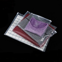 Nouveau design de sac à fermeture éclair givré pour emballage de chemises vêtements vêtements sous-vêtements chaussettes T-shirt sacs personnalisés à logo coulissant