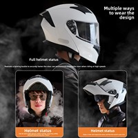 Casque de moto ABS Thousand-paper-crane avec visière relevable, toutes saisons, universel, certifié 3C, double lentille, personnalisable