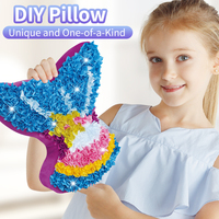 Kit de coussin en peluche WAYEE DIY Queue de sirène en coton PP rembourré, jouet artisanal à broder au punch needle, coussin décoratif créatif, cadeau