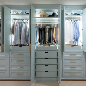 Armoire modulaire moderne et durable bleue avec tringle <span class=keywords><strong>de</strong></span> suspension fixe, personnalisable pour l'ameublement <span class=keywords><strong>de</strong></span> la maison - Product Image 6