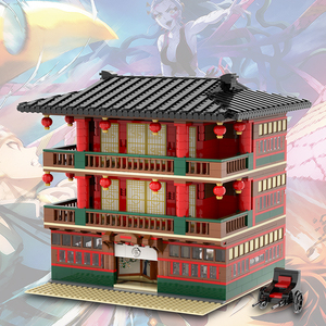 Demon Slayer Building <span class=keywords><strong>Kimetsu</strong></span> <span class=keywords><strong>No</strong></span> <span class=keywords><strong>Yaiba</strong></span>: Yuukaku-hen MOC MOOXI MOC1039 Película DIY Niños Niño Niñas Juguetes Bloques de construcción Ladrillos - Product Image 1