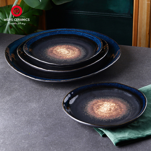 Platos <span class=keywords><strong>de</strong></span> Cerámica Nórdicos Azules WEIYE, <span class=keywords><strong>de</strong></span> Alta Calidad y Bajo Precio, para Restaurantes, <span class=keywords><strong>Venta</strong></span> al por Mayor, Estilo Nórdico, Plato <span class=keywords><strong>de</strong></span> Porcelana - Product Image 4