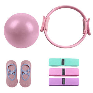Ensemble d'accessoires de Pilates personnalisés Chifory, bande de résistance en silicone TPE légère, cercle magique, kit de fitness pour la gym et le yoga - Product Image 1