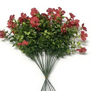 Bouquet de fleurs artificielles en eucalyptus violet, bouquet de feuilles d'eucalyptus en soie, arrangement décoratif - Product Image 4