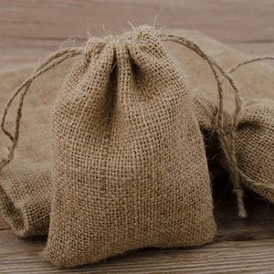 Promotional Price Natural Hemp <b>Drawstring</b> Bag Custom Recyclable Burlap Jute <b>Pouch</b> Organic Jute <b>Drawstring</b> Bag With Logo Printing - Product Image 5