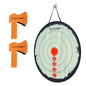 EASTOMMY <span class=keywords><strong>Jeu</strong></span> <span class=keywords><strong>de</strong></span> <span class=keywords><strong>lancer</strong></span> d'axes en mousse EVA-<span class=keywords><strong>Jeu</strong></span> <span class=keywords><strong>de</strong></span> cible intérieur et extérieur, comprend deux axes en mousse - Product Image 1