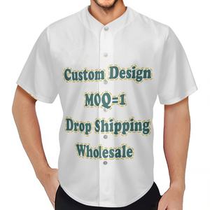 Maglia da baseball americana in poliestere a righe, personalizzabile, di alta qualità, MOQ=1, uniforme da baseball da uomo - Product Image 5