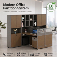 Estación de Trabajo Moderna para Oficina Industrial y Comercial, Mueble Modular de Alta Gama con Cubículos para Personal, Diseño OEM/ODM Personalizado