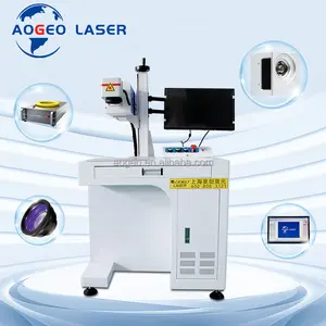 AOGEO Machine de marquage laser CO2 de table de table Marquage laser à fibre 50w Bois Nouveau Shanghai pour PVC Cuir Design 30w 60w 100W