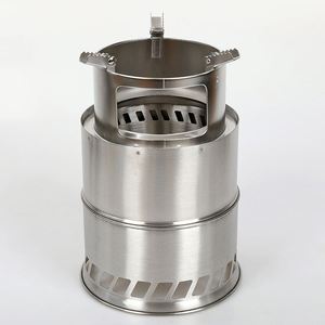 Fourneau à bois portable sans fumée pour la cuisson au charbon de bois, idéal pour le camping, la randonnée et les fêtes - Product Image 1