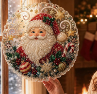 Kit de Peinture Diamant Perle de Noël Attrape-Soleil DIY – Décoration Murale et de Fenêtre Artisanale avec Perles