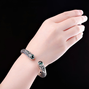 Gelang perak murni 925 gelang mewah Ruby batu kristal alam terbaru untuk wanita gelang perhiasan hadiah - Product Image 6