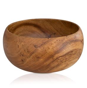 Bol à salade en bois d'acacia au design élégant, idéal pour la cuisine, la vaisselle et les besoins de service hôtelier - Product Image 3