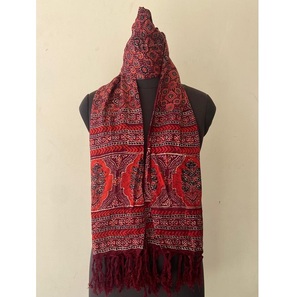 ผ้านิ่มไรออนงานฝีมือระดับพรีเมียมลายพิมพ์ ajrakh stole มีดีไซน์ที่น่าสนใจซักเครื่องได้เหมาะสำหรับใช้ในสำนักงาน - Product Image 5