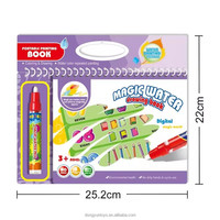 Kit d'art aquatique pour enfants, livre d'activités réutilisable de 7 pages, stylo à eau, jouet éducatif sans désordre