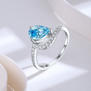 เครื่องประดับที่ดีแหวนหมั้นนิรันดร์สัญญาแหวน925เงินแท้ผู้หญิงน่ารักแหวนแต่งงานสำหรับสุภาพสตรีลูกบาศก์เซอร์โคเนีย - Product Image 2