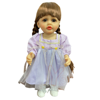 Muñecas de moda de vinilo realista de 16 pulgadas para niños, juguete para jugar DIY, pelo grueso, ojos grandes, regalo de cumpleaños, muñeca Reborn realista