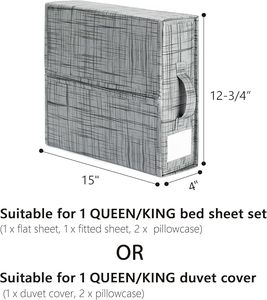 Pliable Tissu Placard Organisateur Fenêtre Étiquette Literie Dossier Boîte <span class=keywords><strong>De</strong></span> <span class=keywords><strong>Rangement</strong></span> Conteneur Couverture <span class=keywords><strong>Housse</strong></span> <span class=keywords><strong>De</strong></span> <span class=keywords><strong>Couette</strong></span> Ensemble Drap <span class=keywords><strong>De</strong></span> Lit Ensemble - Product Image 5