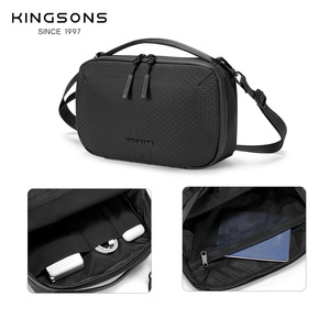 Kingsons Women's Crossbody <b>Bag</b> <b>Black</b> Water Resistant Multi Layered <b>Small</b> Messenger <b>Bag</b> For Everyday Use - Product Image 3