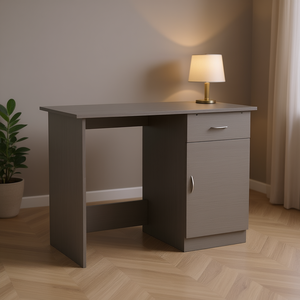 Scrivania per computer in legno ingegnerizzato grigio, 39,4x19,7x29,9 pollici, design moderno, mobili per ufficio domestico - Product Image 2
