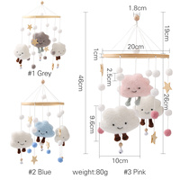 Móvil de Bebé con Diseño de Luna, Estrellas y Nubes, Móvil de Globo Aerostático de Peluche, Decoración Neutral para Cuarto de Bebé, Móvil Islámico para Cuna, Kaaba