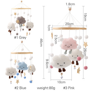Móvil de Bebé con Diseño de Luna, Estrellas y Nubes, Móvil de Globo Aerostático de Peluche, Decoración Neutral para Cuarto de Bebé, Móvil Islámico para Cuna, Kaaba - Product Image 6