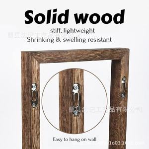 Wooden Wall-Mounted <b>Shelf</b> Rectangle Walnut 40x25cm 20.7x35.7cm Multipurpose Home Living Room Storage <b>Rack</b> - Product Image 5