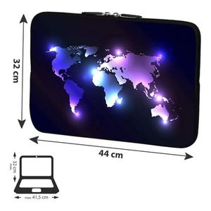 Vente en gros de housses d'ordinateur portables en néoprène noir à fleurs mexicaines personnalisées, sacs pour ordinateur portable de 13, 14 et 15 pouces, housses pour Macbook - Product Image 4