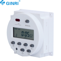 Minuterie programmable hebdomadaire numérique LCD CN101A 12V 24V 36V 48V 110V 220V, relais de minuterie 10A, mini horloge, minuterie lumineuse