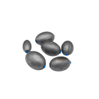 Plomb de pêche en fer anti-accrochage pour la pêche en rivière, en fer haute densité, en forme d'olive, avec noyau en plastique écologique intégré
