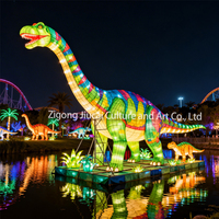 Ensemble de lanternes géantes en forme de dinosaure, lanternes chinoises LED imperméables, décoration pour Halloween, Noël, parcs d'attractions, parcs à thème, événements
