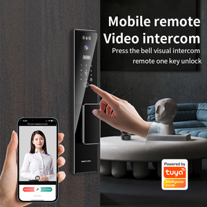 CNC S555 Face ID Lock Smart <strong>Door</strong> Lock Palmprint Visible Tuya <strong>Intercom</strong> Video Calls Keyless Entry Security Factory OEM Wifi Lock - Product Image 5