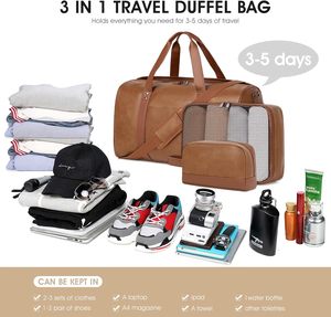 Women <strong>Men</strong> <strong>Large</strong> Overnight <strong>Bag</strong> Travel Duffel <strong>Bag</strong> with Shoe Compartment <strong>Toiletry</strong> Packing