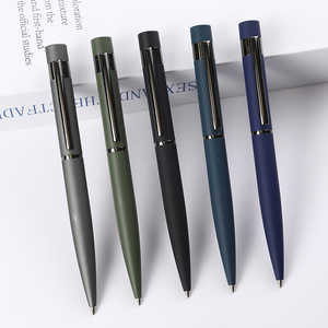 Meilleure qualité cadeau d'affaires haut de gamme Logo personnalisé stylo à bille caoutchouc métal givré mat Design sophistiqué pour - Product Image 1