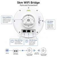Pont sans fil PTP 5,8 GHz 1200 Mbps pour extérieur, étanche, portée 5 km, CPE, disponible en OEM et ODM, approvisionnement en gros