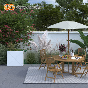 Jardinière contemporaine élégante en acier corten galvanisé de style américain avec motif carré pour la maison et les jardins modernes - Product Image 5