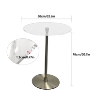 Pupitre mobile portable moderne en acier inoxydable et acrylique pour restaurants, mariages et bureaux