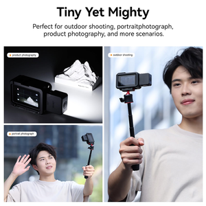 Lumière Vlogging Mini <span class=keywords><strong>LED</strong></span> <span class=keywords><strong>Action</strong></span> Camera Video Light Magnetic Photography Lighting pour DJI Osmo <span class=keywords><strong>Action</strong></span> 3/4 Camera Cage Accessories - Product Image 3