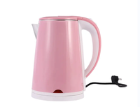 Bouilloire électrique portable sans fil à double paroi en acier inoxydable de 2,3 L, style rétro, protection anti-ébullition à sec, idéale pour la maison – Grande Vente Flash