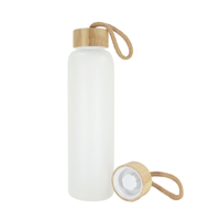 Nouveau Style Gobelet en Verre à Sublimation 500 ml avec Couvercle en Bambou et Bouteille d'Eau Infuseur à Thé