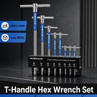 Set Kunci Hex Sepeda Baja Paduan dengan Gagang T Ukuran 2 2 5 3 4 5 6 8 10mm Model RR9645