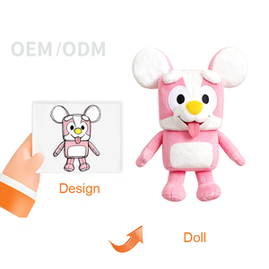 Usine OEM, peluche personnalisée sur mesure, chiot de dessin animé, peluche douce brodée, rembourrage en coton PP, commande en gros pour cadeaux personnalisés - Product Image 4