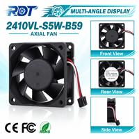 Ventilateur axial industriel sans balais DC 24VDC 2410VL-S5W-B59 à roulement à billes pour robotique CNC et servomoteur – Remplacement fiable