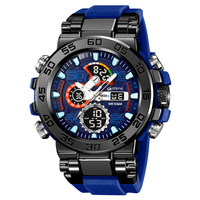 STRYVE 8030 Jam Tangan Sport 50M Tahan Air Tampilan Waktu Ganda Jam Tangan LED Digital 8030 Stopwatch Multifungsi Jam Tangan Pria