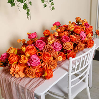 Bandes de fleurs artificielles de haute qualité, guirlande de mariage, décoration florale, chemin de table, décoration de mariage, anniversaire
