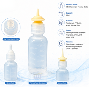 Biberon d'alimentation pour chiots WANJIA, distributeur de lait pour animaux avec tétine pour l'allaitement et l'alimentation des chiens, chats et chatons - Product Image 4