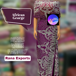 Suministro directo de fábrica, accesorios de ropa, tela bordada hecha a mano para ropa de boda, tela de vestido a la venta - Product Image 2