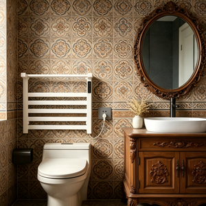 <span class=keywords><strong>Scaldasalviette</strong></span> <span class=keywords><strong>Elettrico</strong></span> da Parete 160W IPX4 Impermeabile con Timer, Riscaldamento in Fibra di Carbonio T505, per Bagno - Product Image 5